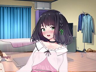 Vtuber roleplay with a cute voice in an uncensored hentai cartoon