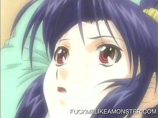 Cum covered japanese anime slut in fuck session gets banged