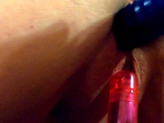 Mature MILF enjoys her toy-filled solo fun time