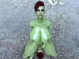 Two Muscular Curvy Orc Sisters And Their Sex In The Rain 2