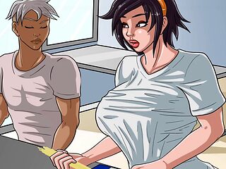 Assisting ghostly Asura and then Lara in the kitchen