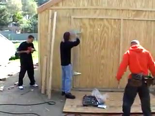 Hot Milf seduces 3 workers to fuck her