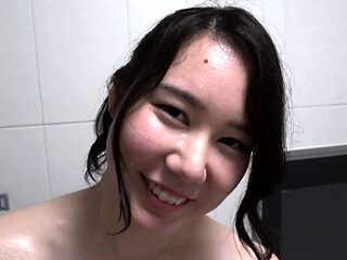 Hairy Asian College Teen Hidden Cam Shower
