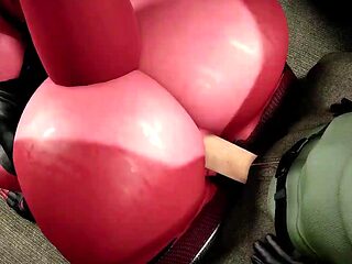 Busty 3d animated furry chick is getting her phat pussy fucked by a big cock guy