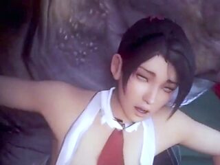 Massive 3D animated hentai black girl gets creampied by huge monster cock