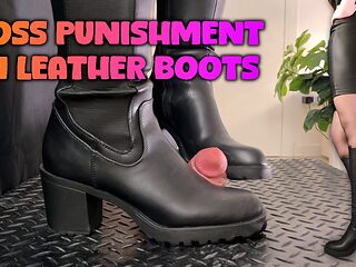 Boss Punishment in Leather Boots - (Edited Version) - TamyStarly - Bootjob, Shoejob, Ballbusting, CBT, Trample, Trampling