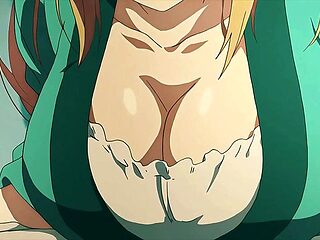 Blonde Anime Girl Rides Him Cowgirl in Bedroom