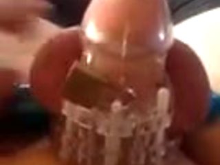 Using vibrator to tease my little clit in chastity 