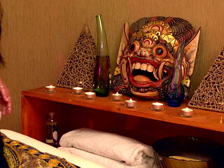 Sexy Masseur Massages Huge Cock, Fucks and Cumshot