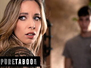 Desperate Blonde Millie Morgan Fucks Stranger To Keep Stepdad's Dirty Secret - Sloppy Deepthroat & Big Cock