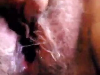 Granny rubbing fat clit