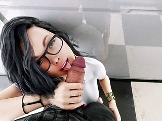 Interactive adult anime game with POV action and visual novel elements