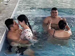 Wife swapping, pool party, indian, sex party