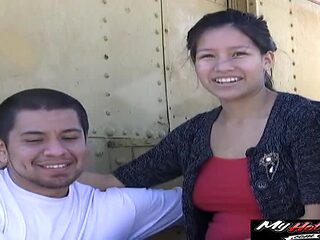 Horny girl wants to play with her fortunate lover's throbbing dick