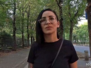 German Scout Casting: Floppy Tits Teen Natascha Gets First Anal in Public Pickup