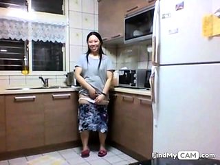 Skype Slut Miss Z Playing in Kitchen - Copy