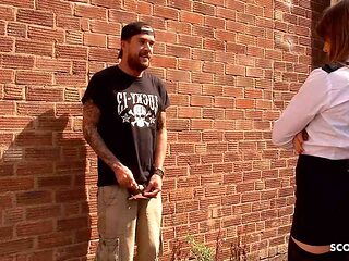 Ginger Meter Maid Samantha Bentley Rough Outdoor Sex at work