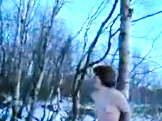 numb slave girl struggles in the snow