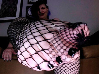 Feet in Fishnets POV