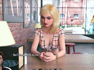 Amateur teenage girl dominates animated boyfriend in 3D CGI game