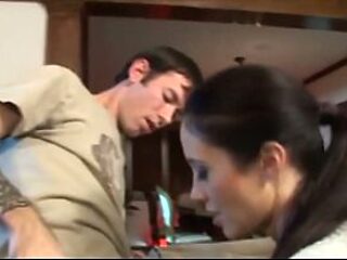 Very beautiful and charming MILF gives a great blowjob and loves her cock