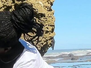 Beach Blowjob From Teen