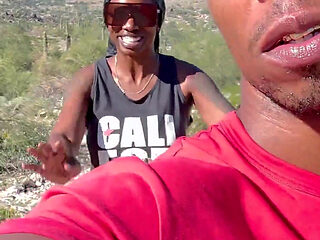 Ebony Couple Hiking Fresh Air and Pornstars