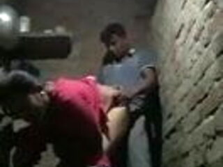 indian couple doggy fun with cloths at wash room