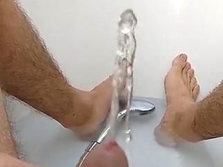 Slomo pee in bathtub
