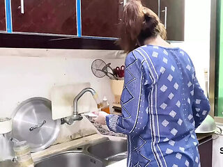 Stepmom Fucks Stepson Hard - Big Ass Desi Bhabhi Dirty Talk & Doggy Style