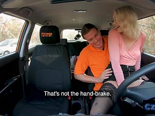 Busty blonde Czech student gets hands-on education