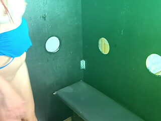 Wife Slut Sucks and Fucks Well-endowed Strangers in a Gloryhole.