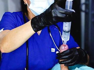 Femdom Nurse Milks & Sounds My Cock - DominaFire Medical Exam