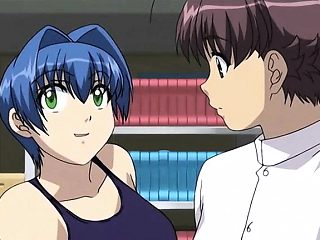 She's in her bathing suit ready to swim but sucks and fucks him instead