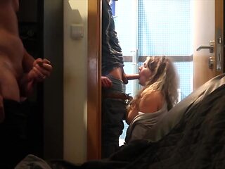 I Caught My Wife Cheating On Me In The Bathroom And I Just Watch - Amateur Cuckold