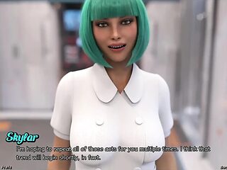 Stranded astronauts start a hot make-out session with black vitiigo girl
