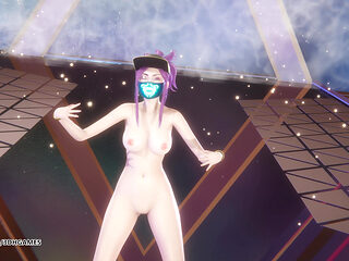 [mmd] Aespa - Supernova Akali Sexy Naked Dance League of Legends Uncensored Hentai