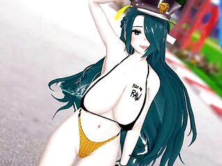 Maki Tofu Sexy Dance With Thick Ass (3D HENTAI)
