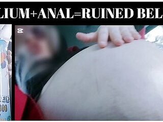 She Ruined The Birthday Party: Belly Inflation With Helium In A Car, Almost Burst With Belly Button