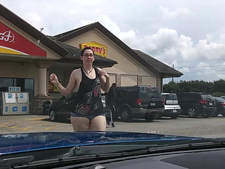 Mickey Pearl walking showing thunder thighs