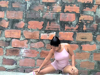 Stretching Outside and Peeing My Gym Clothes