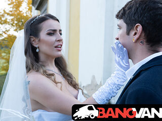 BANGVAN - Perverted bride Marica Chanelle cuckold sex