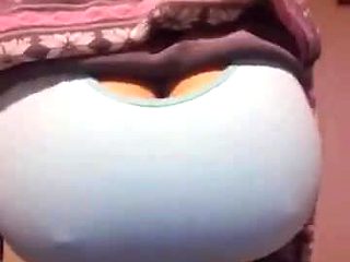 Busty Babe Flashing Her Boobs At Home 14