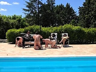 Mistress Lunatika - Multiple Caning At The Pool Full Clip