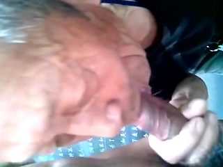 Chinese grandfather takes the sperm in his mouth