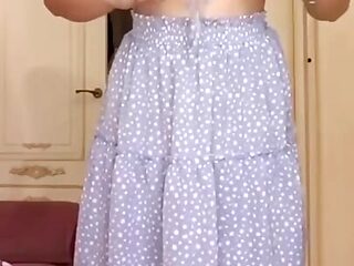 Cutie flaunts herself and takes off her panties