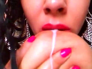 Arab girl squirts and sucks milk out of big boobs