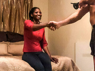 African Amateur Making Deal with Big Dick White Producer