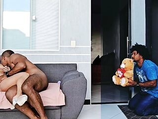 My silly boyfriend brought me a romantic gift and found me fucking on Valentine's Day I prefer a big cock in the ass