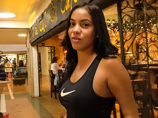 Lovely cinamon skin latina babe first anal with tourist cock